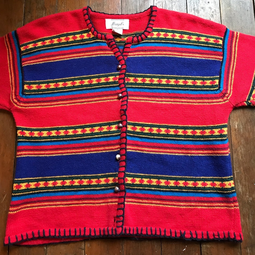 Colorful vintage cardigan sweater